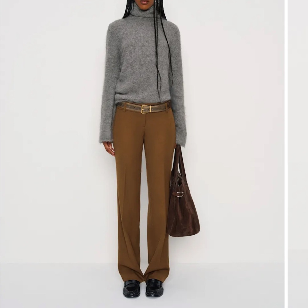 Reformation Claire Ultra Low Rise Pant Brown - Size 6